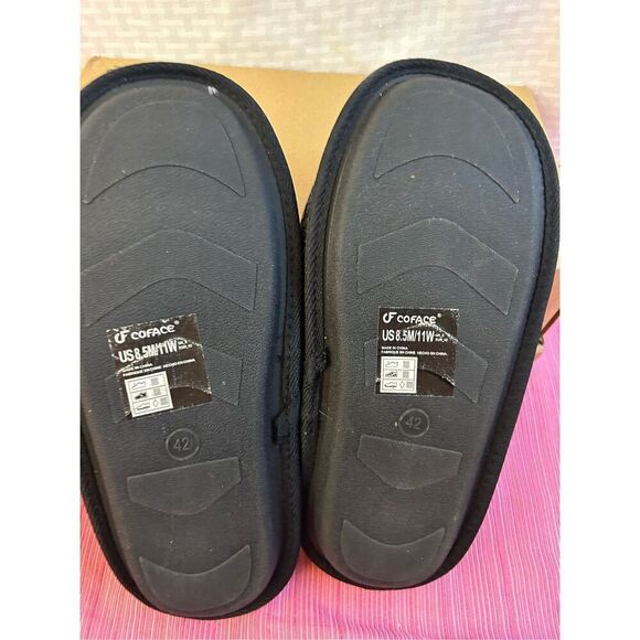 Coface faux fur slippers 8.5 men’s 11 womens - Picture 4 of 4
